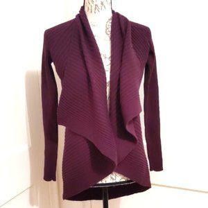 Willi Smith Chic Purple Draped Cardigan